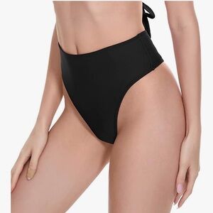 NWT Kepblom Black High-Waisted Bikini/Dance Bottom Size Medium